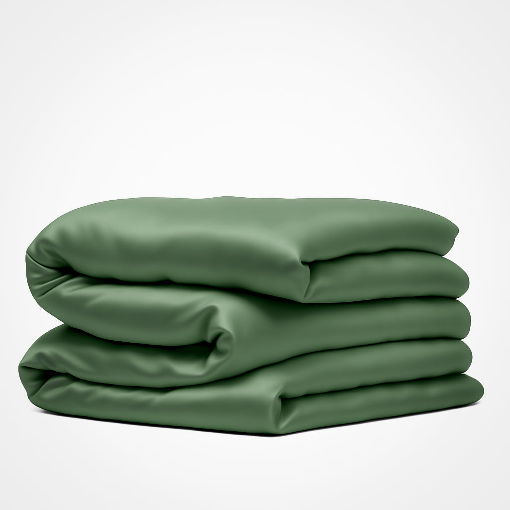 Housse de couette en soie de qualité supérieure vert pois