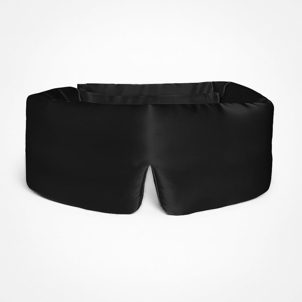 Masque de sommeil en soie à 100 % pour un sommeil profond noir