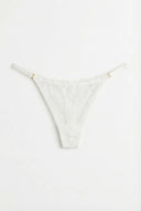 Blush Lace High-Cut Thong – White Moonhaven