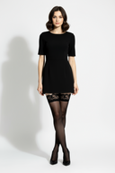 Lace Top Thigh Highs - Black