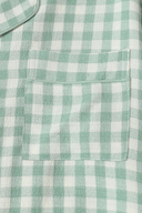 Grünes Gingham Komfort-Pyjama-Set 