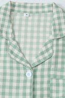 Grünes Gingham Komfort-Pyjama-Set 