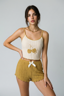 Ensemble de pyjama côtelé de minuit - Bleu 