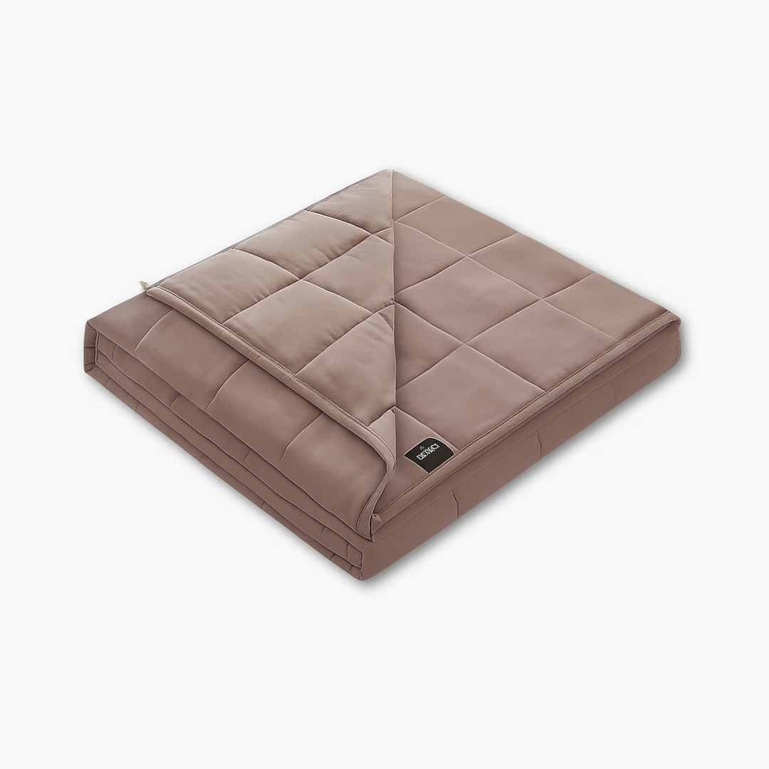 Moonblanket - Couverture Pondérée Classique Beige (Coton/Bambou) 