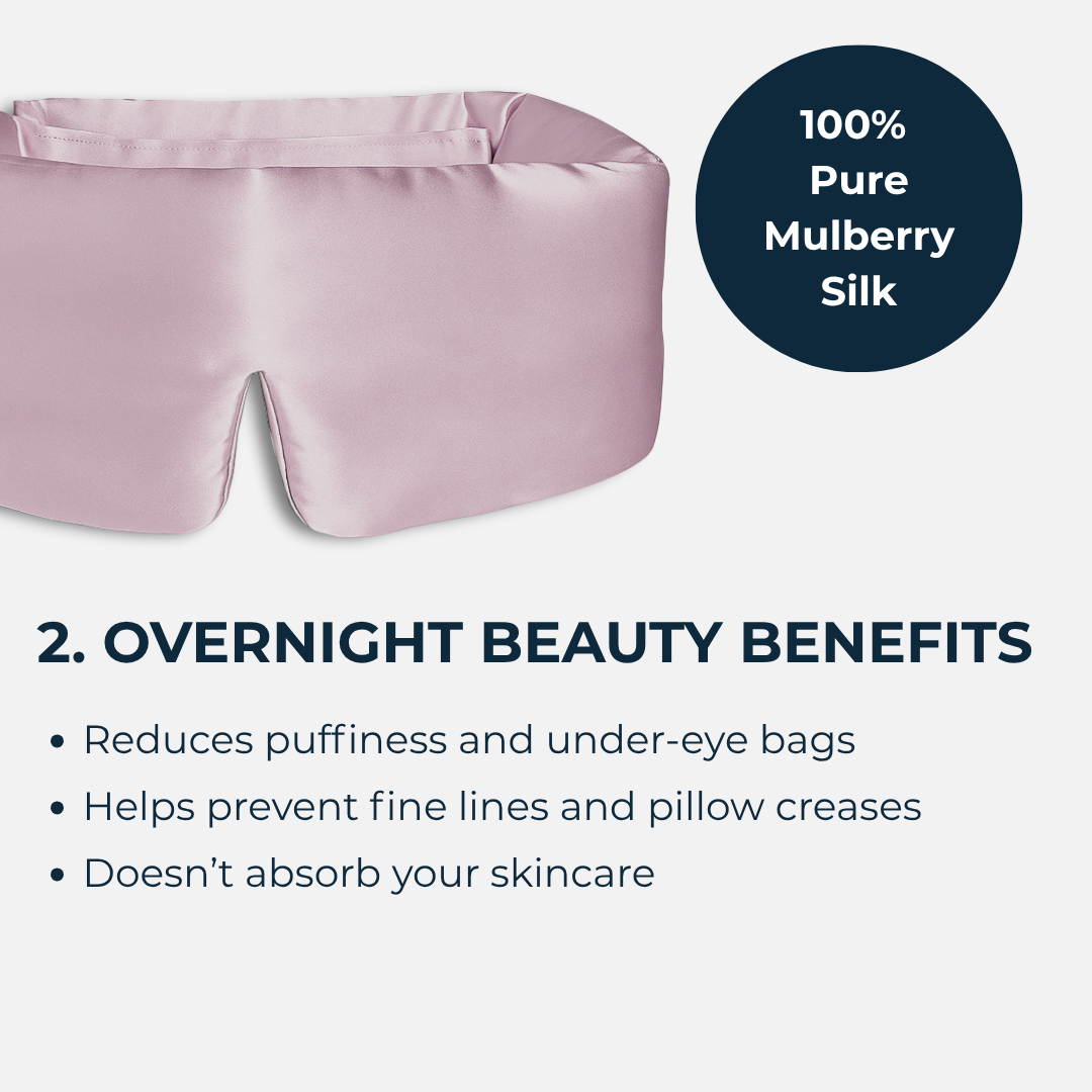 100% Seidenschlafmaske für tiefen Schlaf Pink 