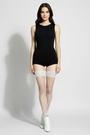 Calze a Rete con Top in Pizzo - Bianco 