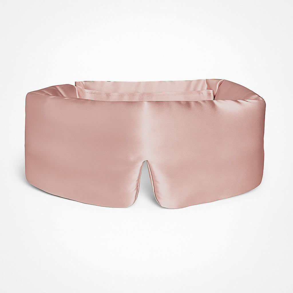 100% Seidenschlafmaske für tiefen Schlaf in Roségold 