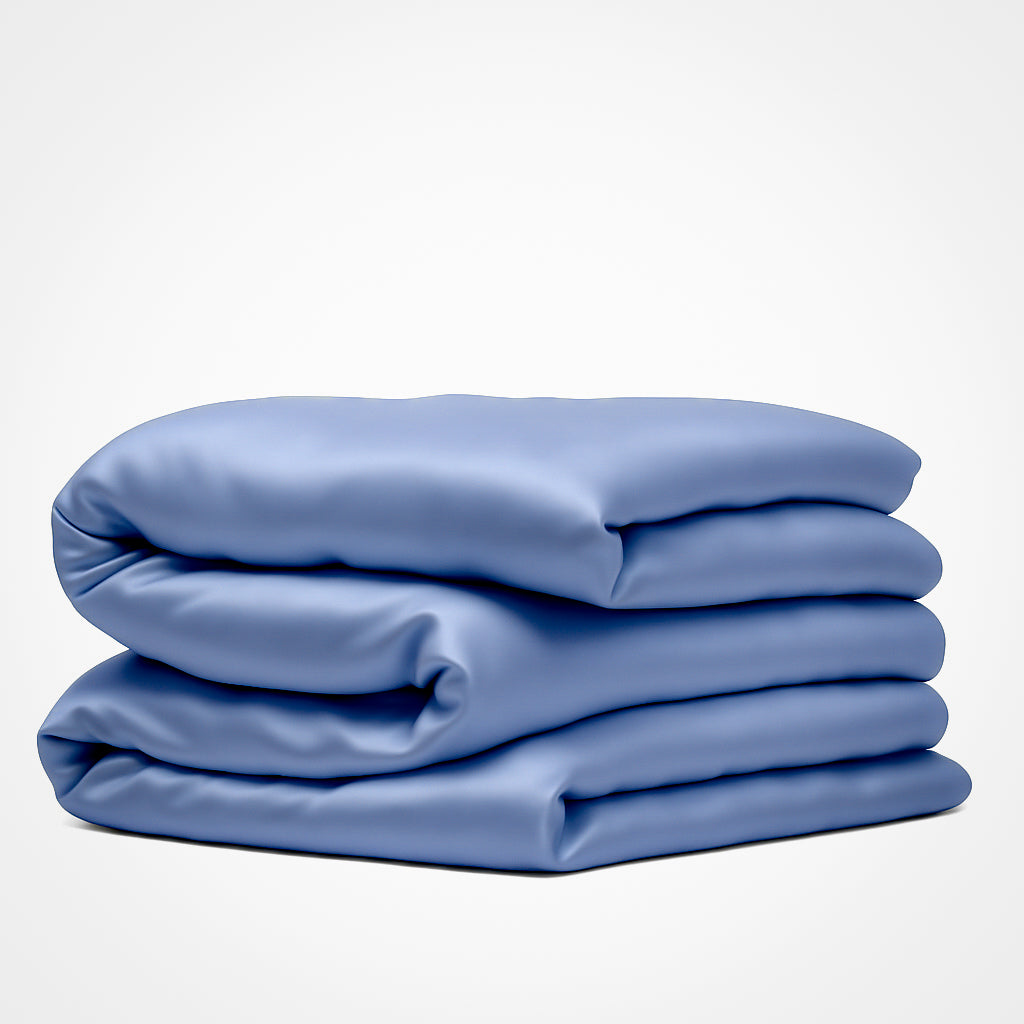 Premium Seidenbettbezug Blau 