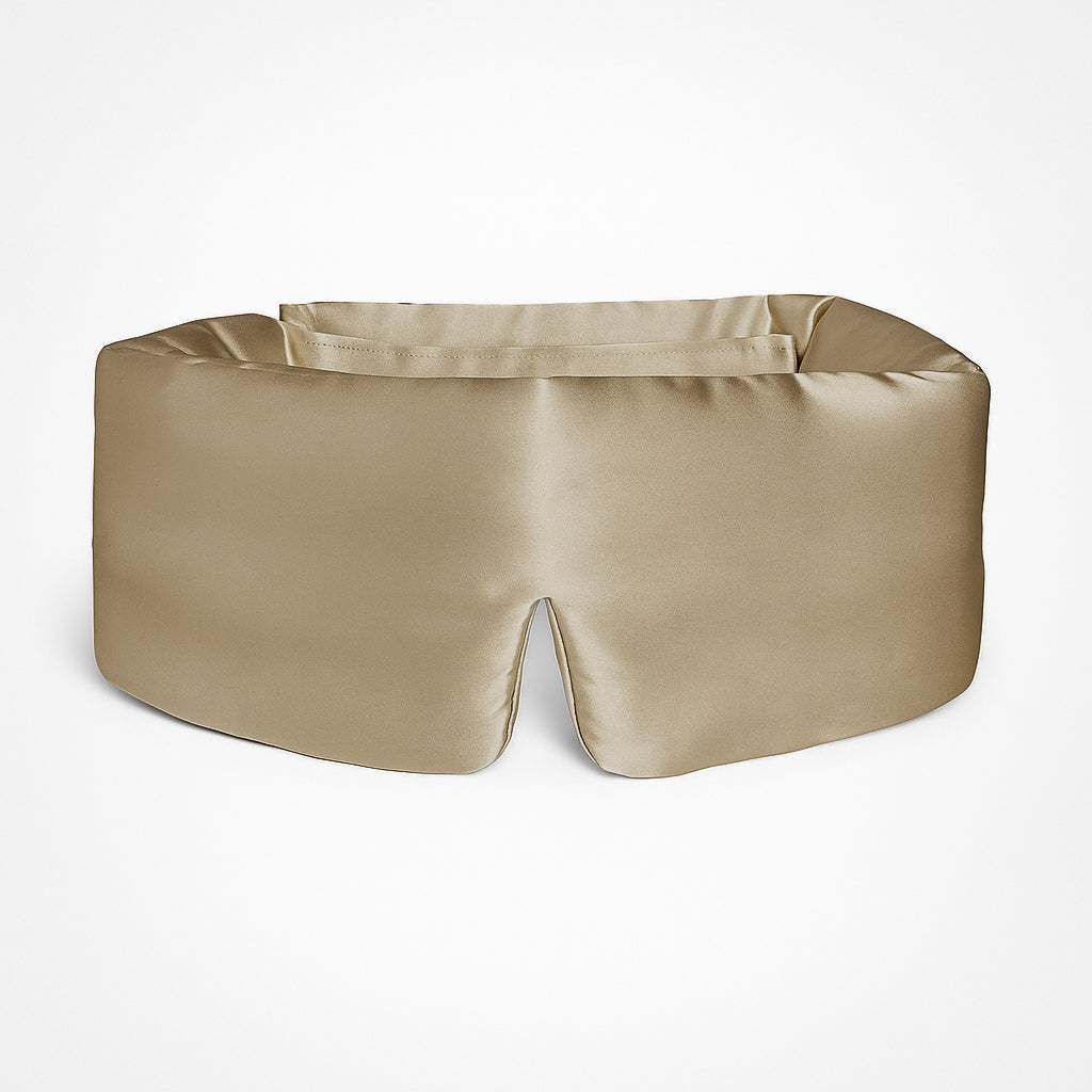 100% Seidenschlafmaske für tiefen Schlaf Beige 