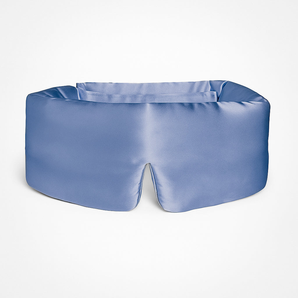 100% Seiden-Schlafmaske für tiefen Schlaf Blau 