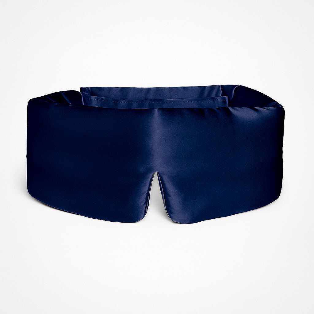 100% Seidenschlafmaske für tiefen Schlaf Marineblau 