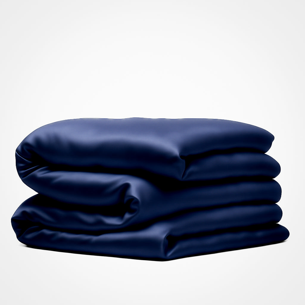 Premium Seidenbettbezug Marineblau 