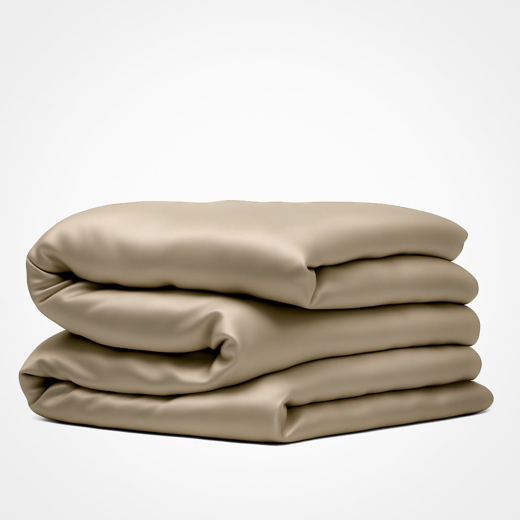 Premium Seidenbettbezug Beige 