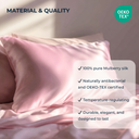 Set di copripiumino in seta premium rosa 