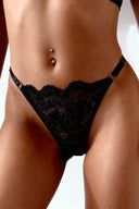 Ensemble de lingerie en dentelle pure élégance - Noir 