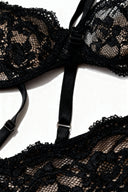 Ensemble de lingerie en dentelle pure élégance - Noir 