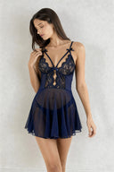 Midnight Lace Sheer Babydoll Set Moonhaven