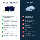 Maschera del sonno profondo al 100% di seta nera