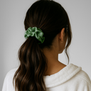 Premium Zijde Scrunchie Erwten Groen 