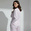 Gestreiftes Button-Down-Pyjama-Set mit Shorts, entspannte Passform 