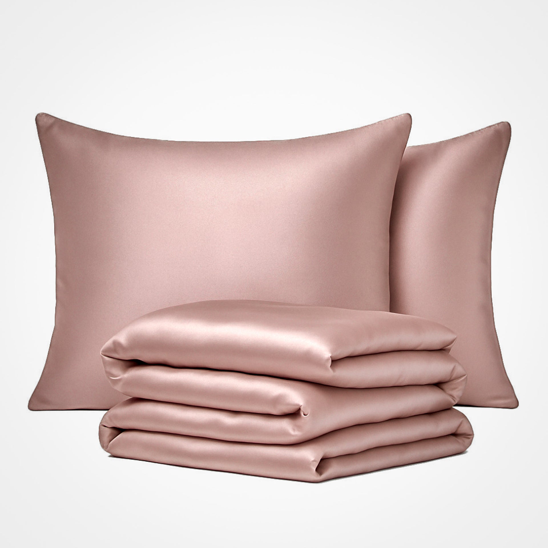 Premium Seidendeckenbezug-Set Roségold 