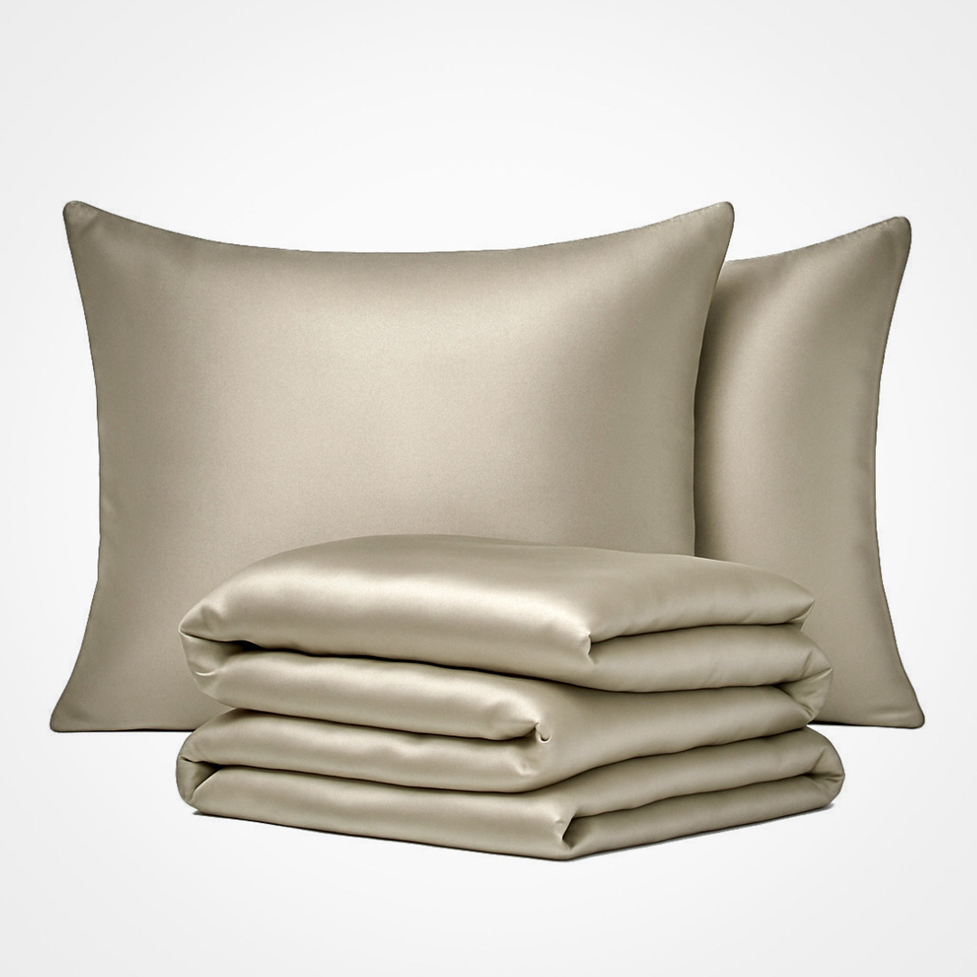 Premium Seidendeckenbezug-Set Beige 