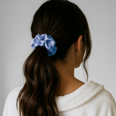 Premium Zijde Scrunchie Blauw 