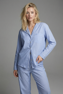 Ensemble de pyjama à rayures longues – Bleu clair 