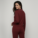 Bambus Langarm-Pyjama-Set – Bordeaux 