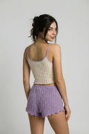 Ensemble de pyjama côtelé de minuit - Bleu 