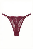 Blush Spitzen-High-Cut-Tanga – Weiß 