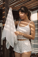 Midnight Geribbelde Pyjamaset - Blauw 