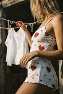 Geribbelde cami-pyjama set - Grote Rode harten 