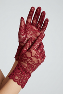 Lace short gloves - Bordeaux (one size fits all)