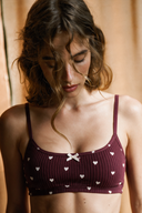100 % algodón - Conjunto de lencería «Sweet Meadow» - Tanga de tirantes finos