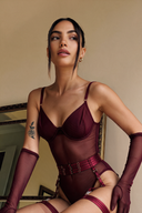 Silhouette Marseillaise Lace Bodysuit - Bordeaux