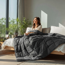 Moonblanket - Couverture Lestée Classique blanche (Coton/Bambou) 